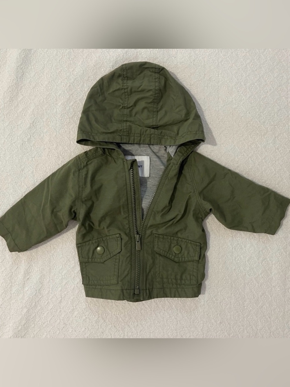 Old Navy Army Green Hooded Utility Baby Jacket NWOT